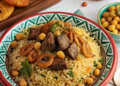 طرز تهیه پلو عربی با نخود و گوشت، ساده و خیلی خوشمزه طرز تهیه پلو عربی با نخود و گوشت، ساده و خیلی خوشمزه